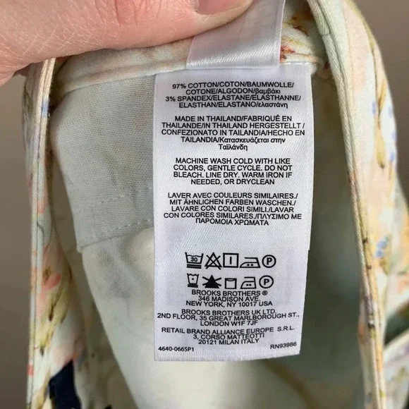 Brooks Brothers light blue floral Natalie fit pants sz 6 - Picture 8 of 8